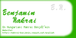 benjamin makrai business card